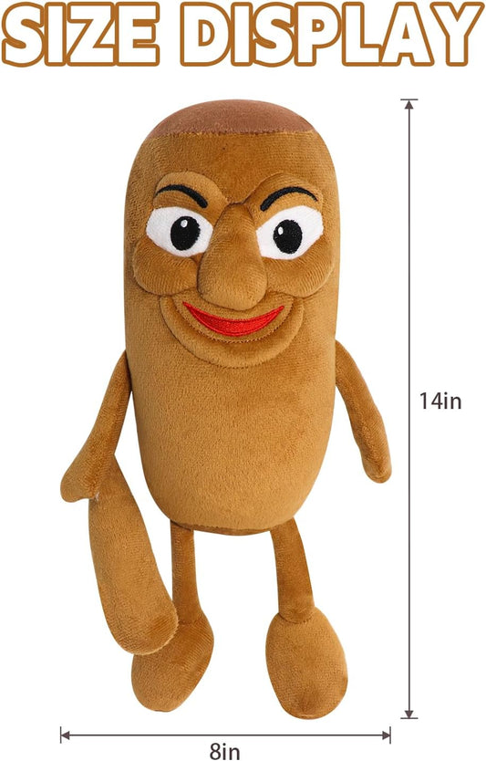 Italian Brainrot Inspired Plush Toy 14 Inches Tung Tung Tung Sahur Plush Soft Stuffed Meme Dolls for Collectors, Aesthetic Décor & Funny Gift Ideas