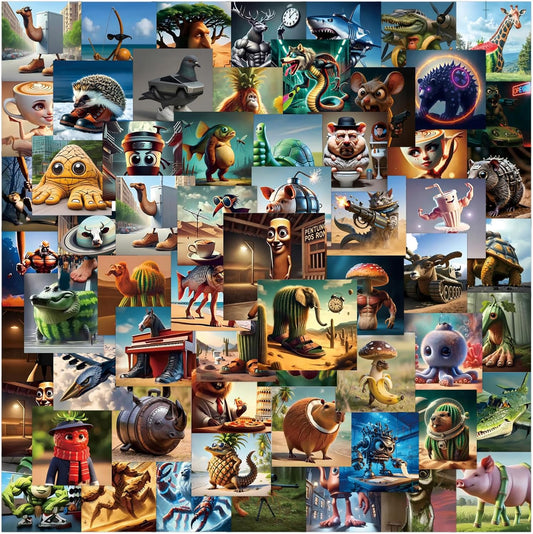 80PCS Tung Tung Tung Sahur Stickers, Tralalero Tralala, Italian Brainrot Stickers for Water Bottle, Laptops