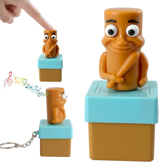 Italian Brainrot Voice Keychain Tung Tung Tung Sahur Fidget Toy, Tralalero Tralala Sounding Toy Keychain Stress Reliever with Colorful Lights, Fun & Portable Anxiety Relief Gifts for Fans