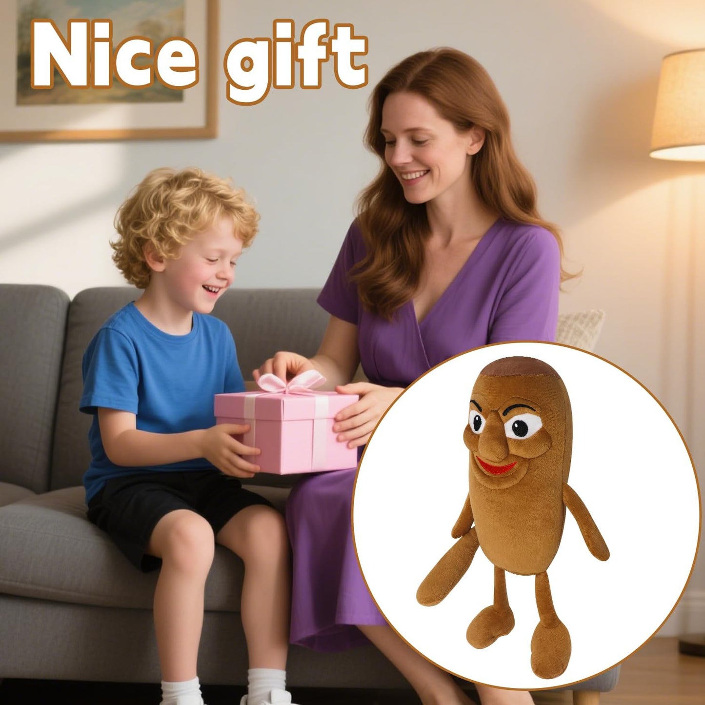 Italian Brainrot Inspired Plush Toy 14 Inches Tung Tung Tung Sahur Plush Soft Stuffed Meme Dolls for Collectors, Aesthetic Décor & Funny Gift Ideas