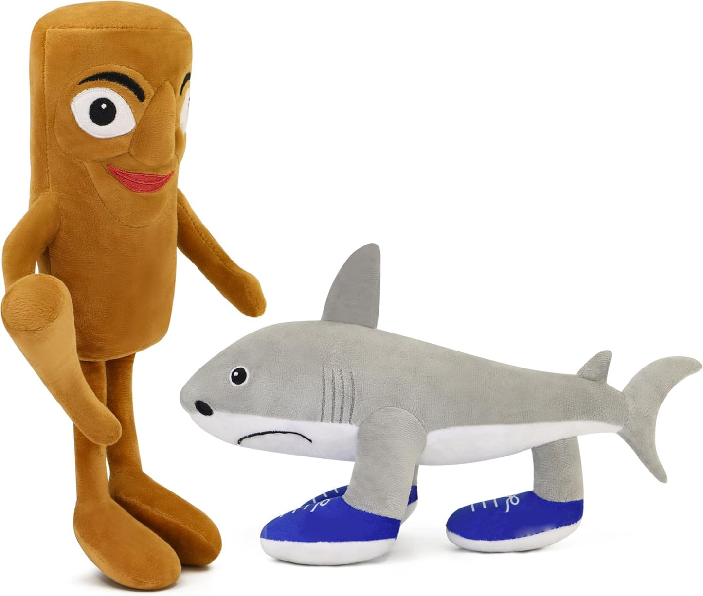 2025 Italian Brainrot Plush – 12" Tralalero Tralala Sahur Animal Soft Pillow Toy – Funny Tung Tung Tung Meme-Inspired Collectible for Fans (Tung Tung Tung and Tralalero Tralala)