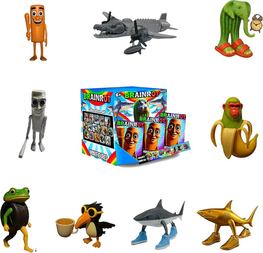 Tralalero Tralala and Tung Tung Tung Sahur Blind Box, Italian Brainrot Mystery Box (3Pcs) (3pcs)