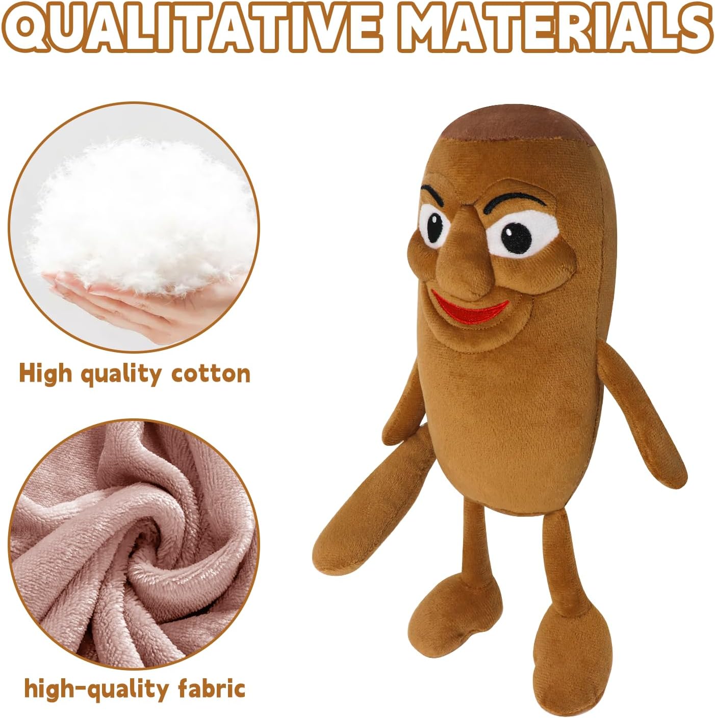 Italian Brainrot Inspired Plush Toy 14 Inches Tung Tung Tung Sahur Plush Soft Stuffed Meme Dolls for Collectors, Aesthetic Décor & Funny Gift Ideas