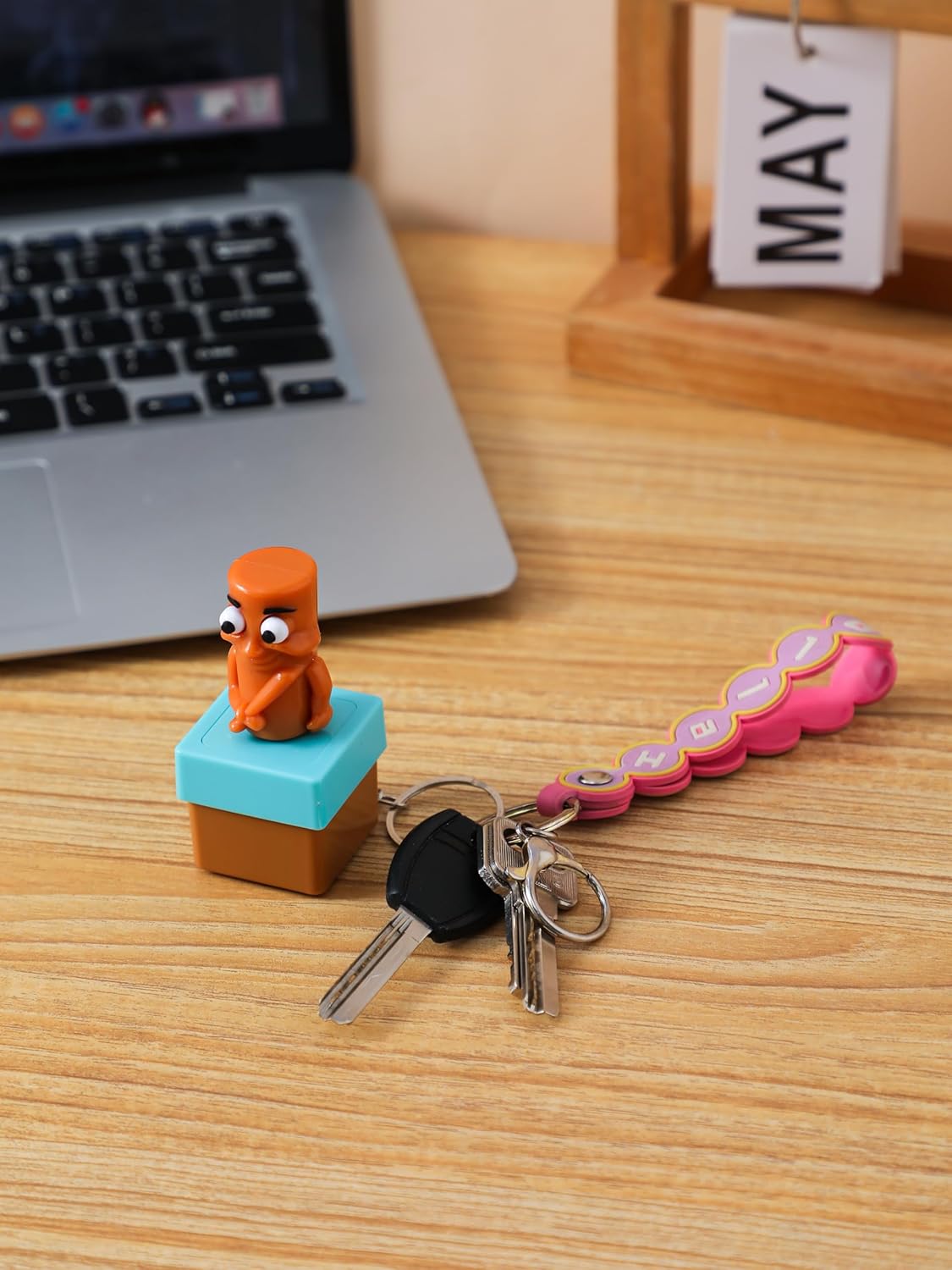 Italian Brainrot Voice Keychain Tung Tung Tung Sahur Fidget Toy, Tralalero Tralala Sounding Toy Keychain Stress Reliever with Colorful Lights, Fun & Portable Anxiety Relief Gifts for Fans